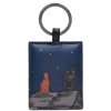 Yoshi Stargazing Cats Leather Keyring