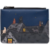 Yoshi Stargazing Cats Zip Top Leather Purse