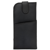 Yoshi Sunflowers Black Leather Glasses Case