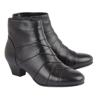 Lotus Tara Black Ankle Boots