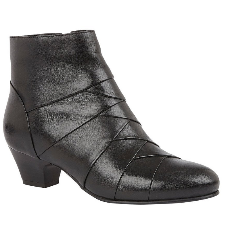 Lotus Tara Black Ankle Boots