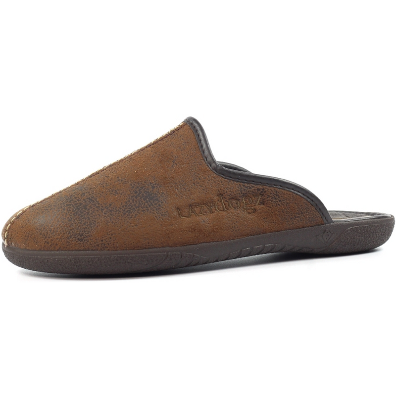 Lunar Lazy Dogz Tees II Brown Mule Slippers