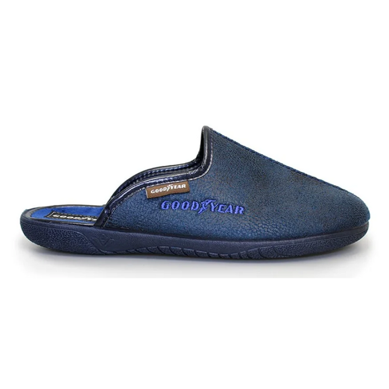 Lunar Goodyear Tees Navy Mule Slippers