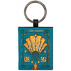 Yoshi The Great Gatsby Book Cover Vegan Teal Leather Keyring