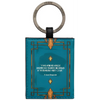 Yoshi The Great Gatsby Book Cover Vegan Teal Leather Keyring