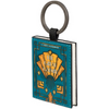 Yoshi The Great Gatsby Book Cover Vegan Teal Leather Keyring