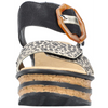 Rieker 68176-00 (Tortoise) Ginger Schwarz Light Gold Sandals