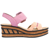 Rieker 68176-31 (Tortoise) Aprikot Lipstik Fuchsia Sandals