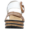 Rieker 68176-64 (Tortoise) Leinen Weiss Schwarz Sandals