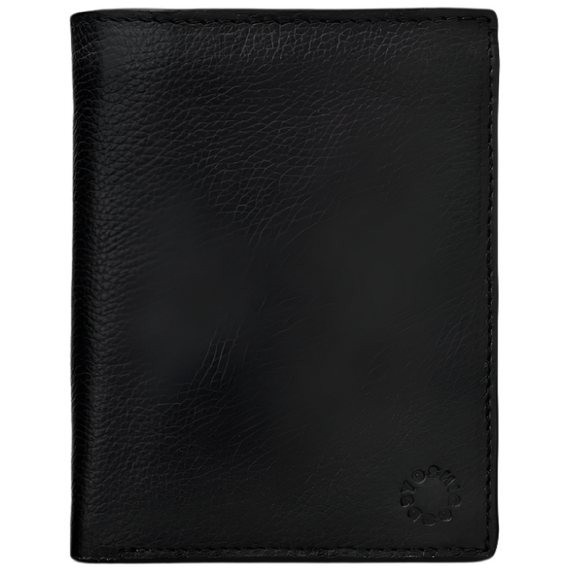 Yoshi Traditional Extra Capacity Black Leather Wallet