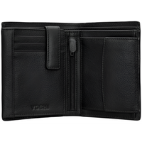 Yoshi Traditional Extra Capacity Black Leather Wallet