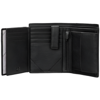 Yoshi Traditional Extra Capacity Black Leather Wallet