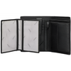 Yoshi Traditional Extra Capacity Black Leather Wallet