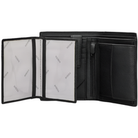 Yoshi Traditional Extra Capacity Black Leather Wallet