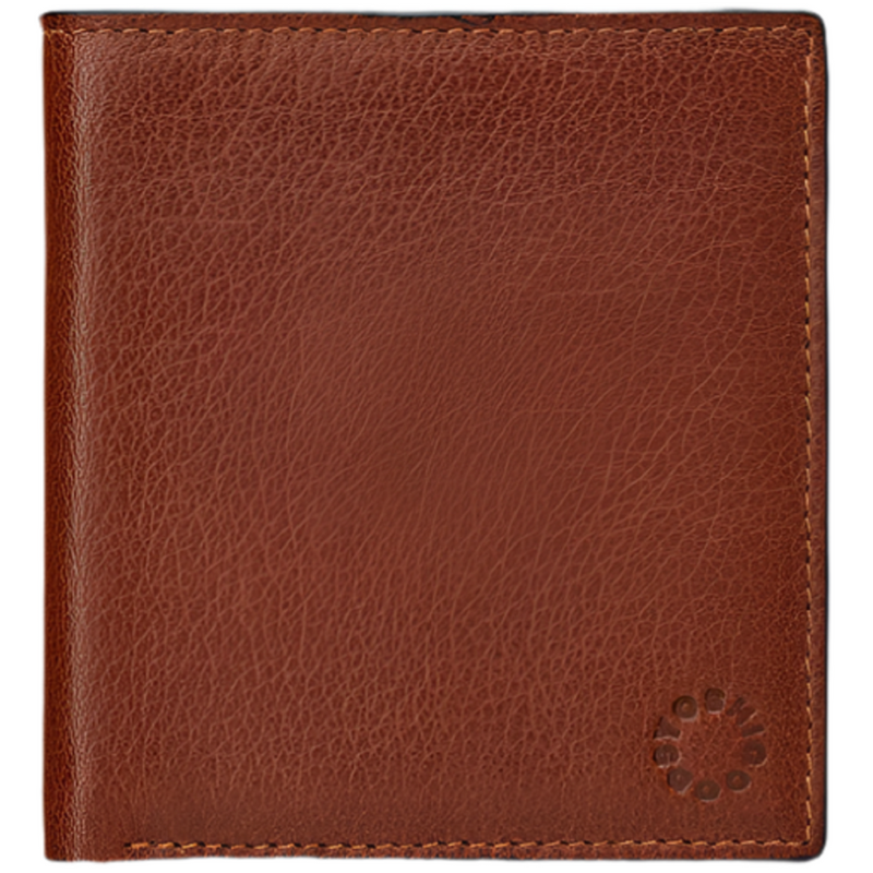 Yoshi Two Fold North South Brown Leather Wallet