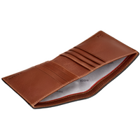 Yoshi Two Fold North South Brown Leather Wallet
