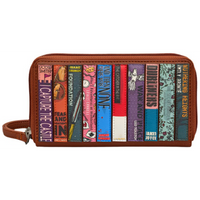 Yoshi Vegan Leather Bookworm Brown Purse with Strap