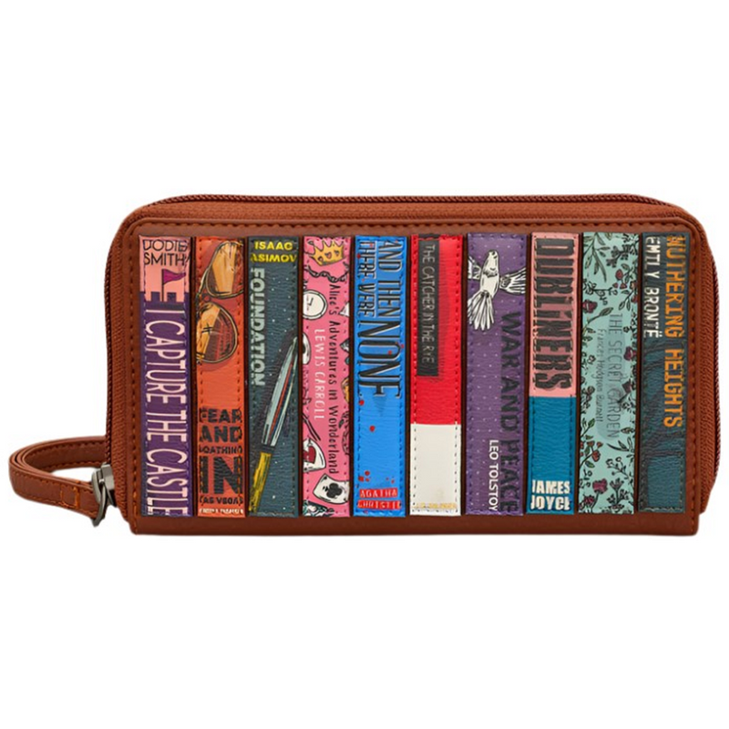 Yoshi Vegan Leather Bookworm Brown Purse with Strap