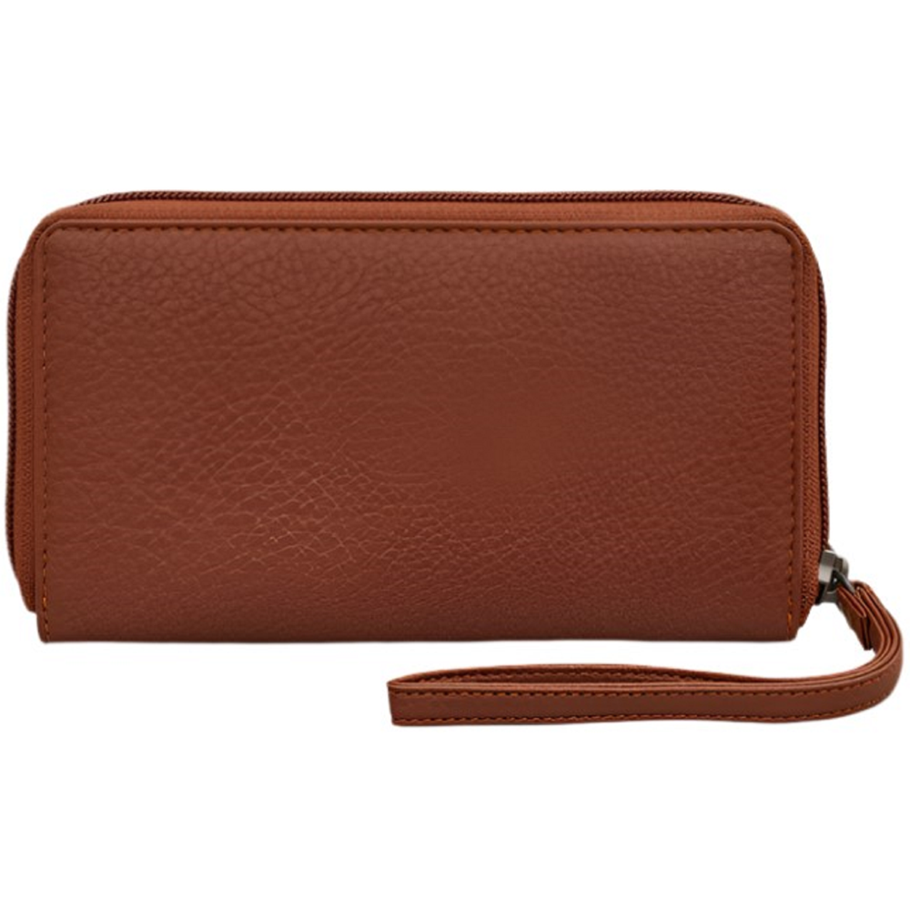 Yoshi Vegan Leather Bookworm Brown Purse with Strap