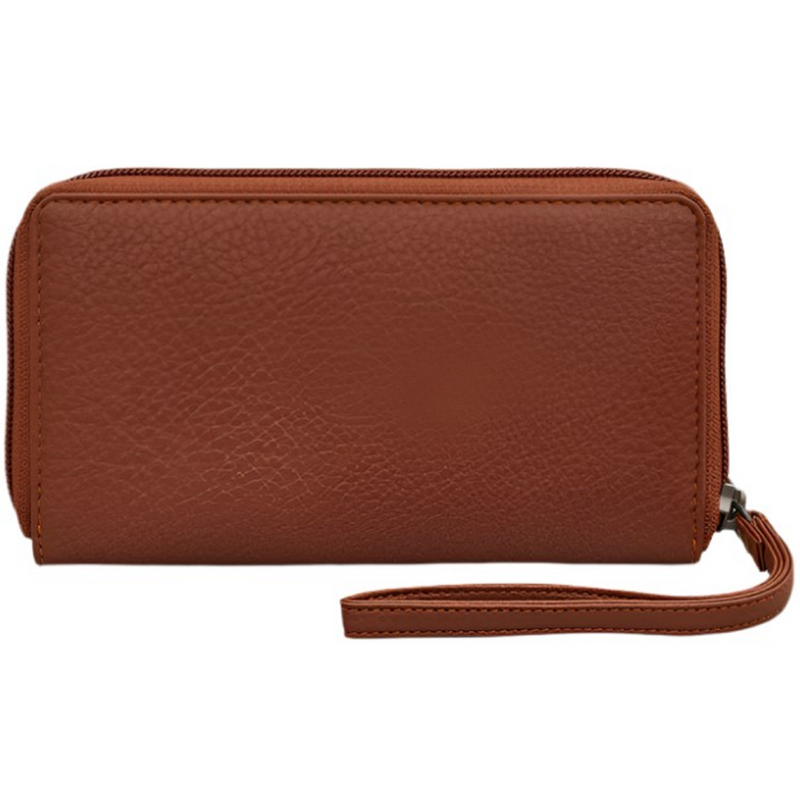 Yoshi Vegan Leather Bookworm Brown Purse with Strap