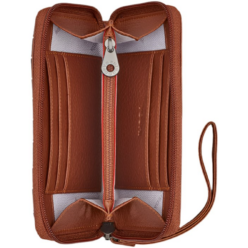 Yoshi Vegan Leather Bookworm Brown Purse with Strap