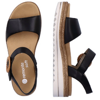 Remonte D0Q52 (Volcano) Black Sandals