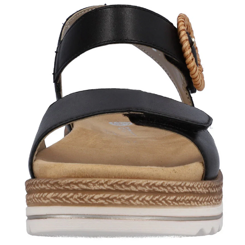 Remonte D0Q52 (Volcano) Black Sandals