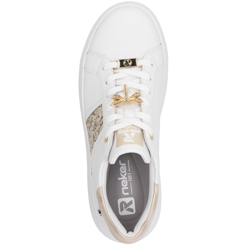 Rieker W1202-82 (Glitz) Weiss Trainers