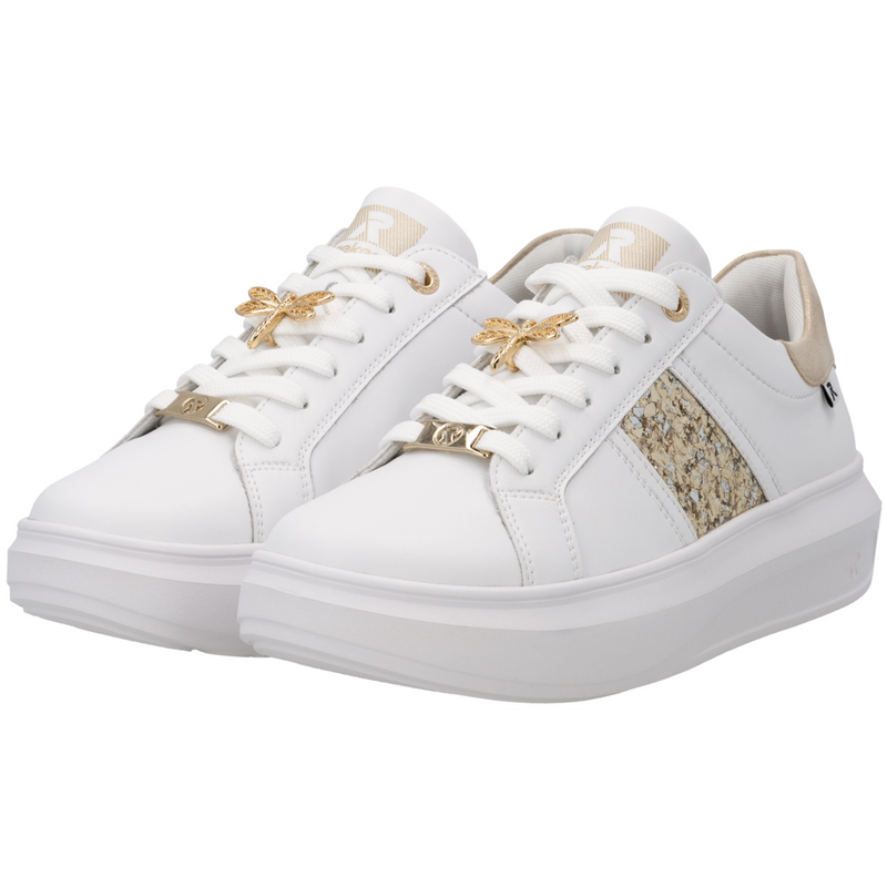 Rieker W1202-82 (Glitz) Weiss Trainers