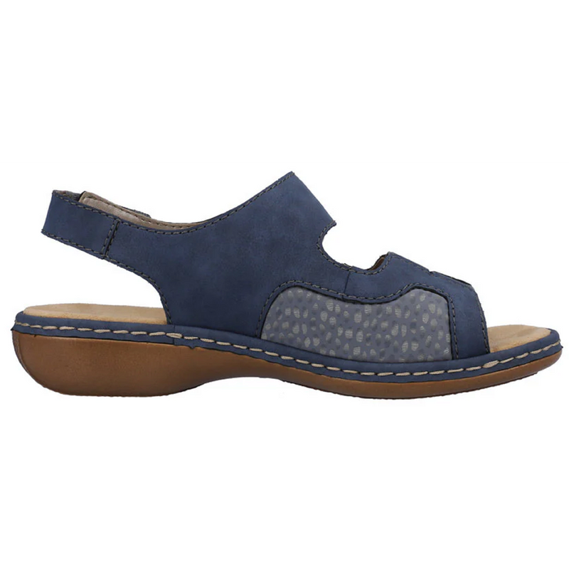 Rieker 65989-15 (Walder) Jean Light Blue Sandals