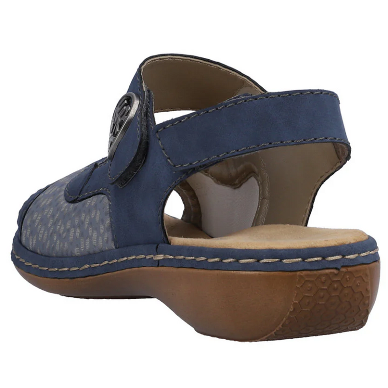 Rieker 65989-15 (Walder) Jean Light Blue Sandals