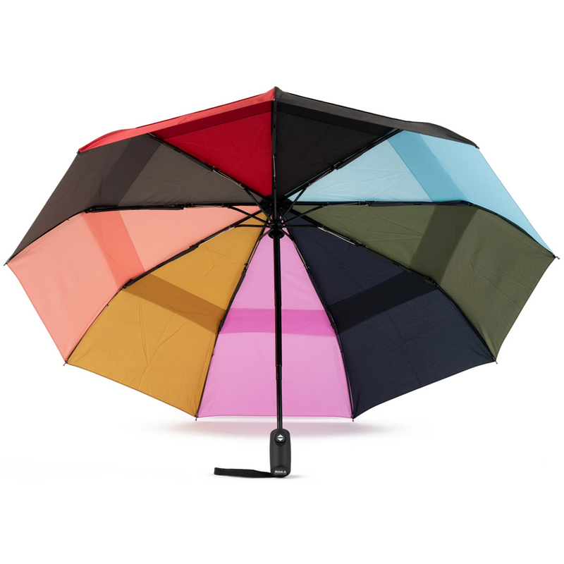 Roka Waterloo Bright Rainbow Recycled Nylon Umbrella