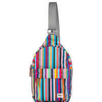 Roka Willesden B Recycled Canvas Multi Stripe Bag