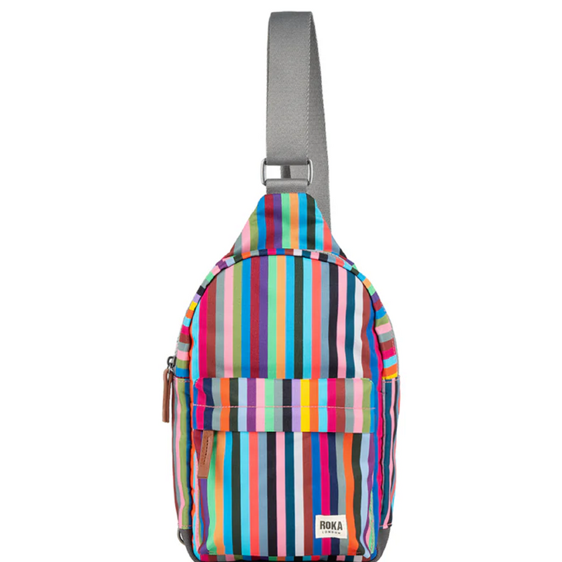 Roka Willesden B Recycled Canvas Multi Stripe Bag