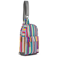 Roka Willesden B Recycled Canvas Multi Stripe Bag