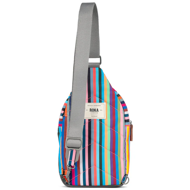 Roka Willesden B Recycled Canvas Multi Stripe Bag