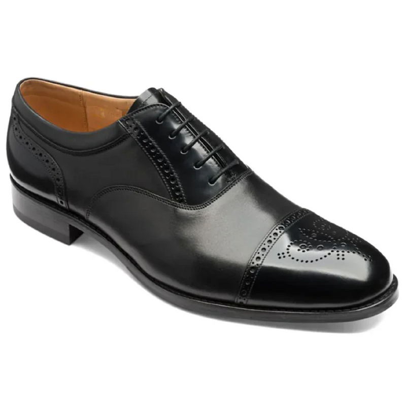 Loake Woodstock Black Calf/Polished Leather Shoes