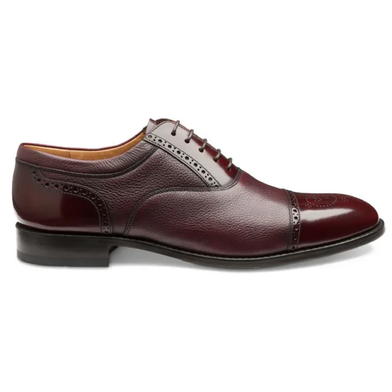 Loake Woodstock Burgundy Grain Calf/Polished Leather Shoes