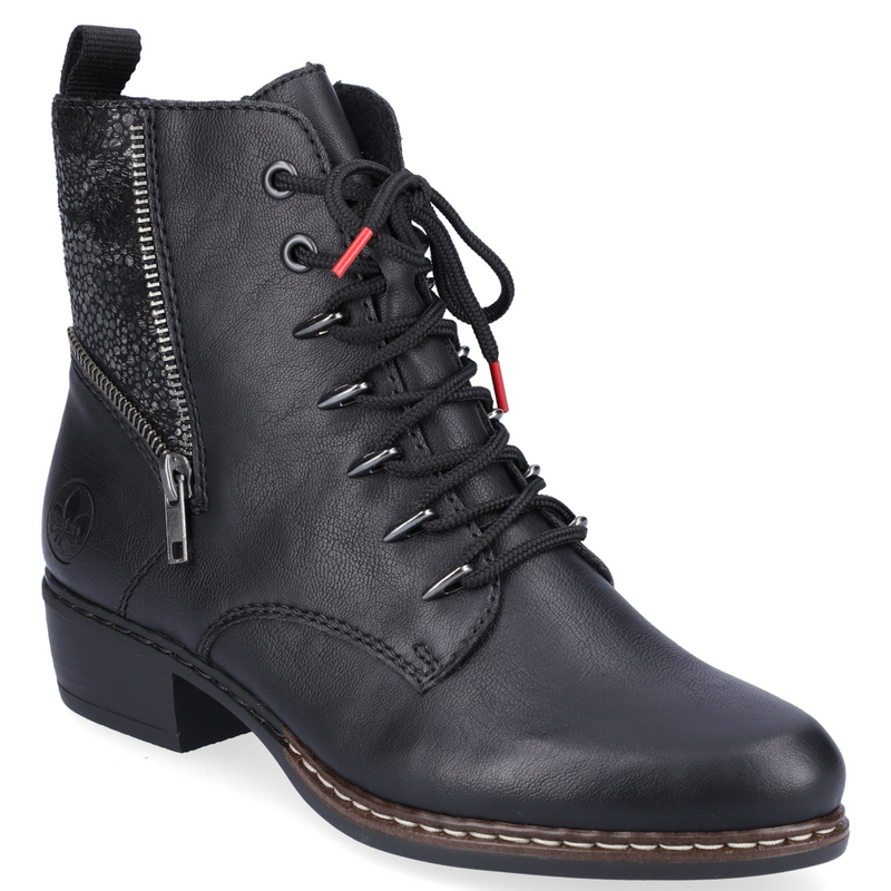 Rieker Y0800-00 (Laura) Black Boots