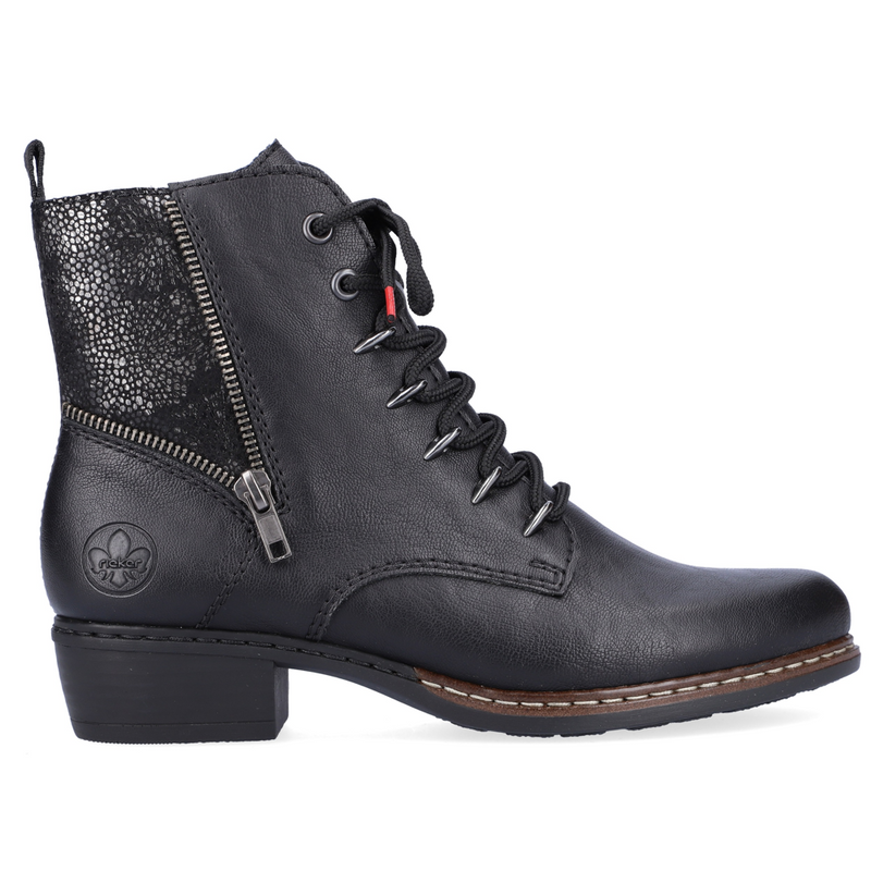 Rieker Y0800-00 (Laura) Black Boots