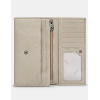 Yoshi Hudson Flap Over Warm Grey Leather Purse