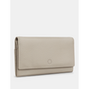 Yoshi Hudson Flap Over Warm Grey Leather Purse