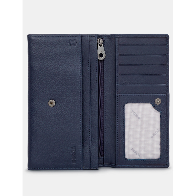 Yoshi Hudson Flap Over Navy Leather Purse