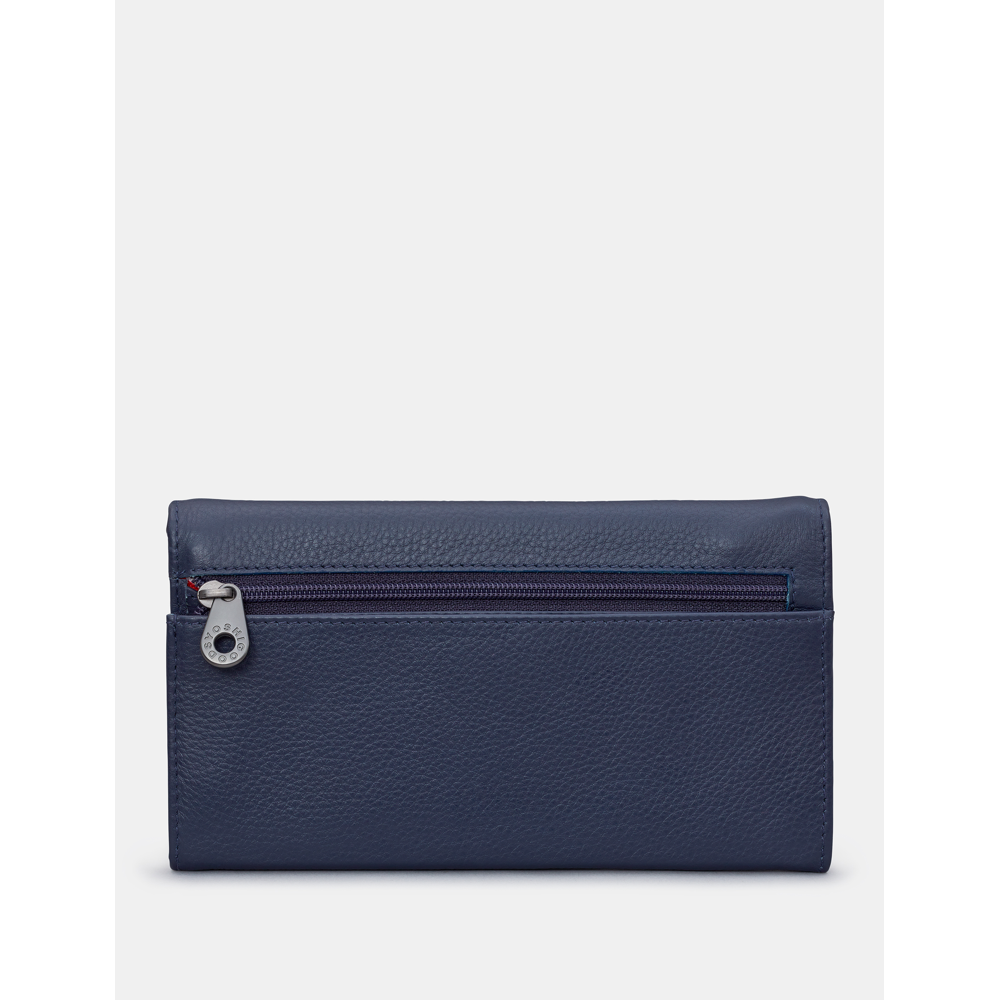 Yoshi Hudson Flap Over Navy Leather Purse