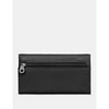 Yoshi Hudson Flap Over Black Leather Purse