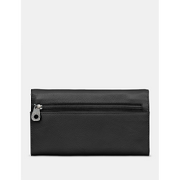 Yoshi Hudson Flap Over Black Leather Purse