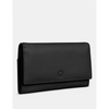 Yoshi Hudson Flap Over Black Leather Purse