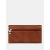 Yoshi Hudson Flap Over Brown Leather Purse