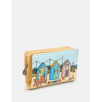 Yoshi Seaside Memories Zip Around Sand Leather Purse