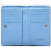 Yoshi Bee Happy Flap Over Zip Around Blue Leather Purse